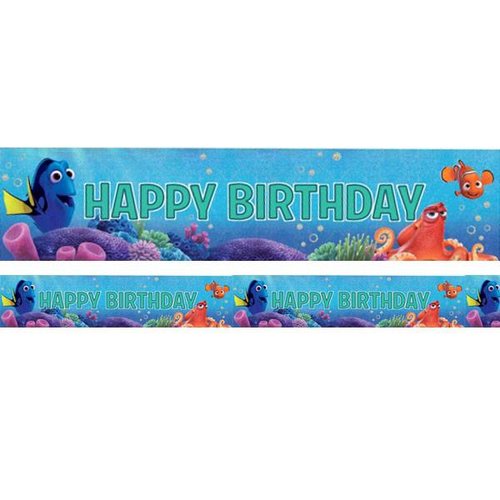 Finding Dory feestartikelen: foil banner slinger Finding Dory feestartikelen: foil banner slinger