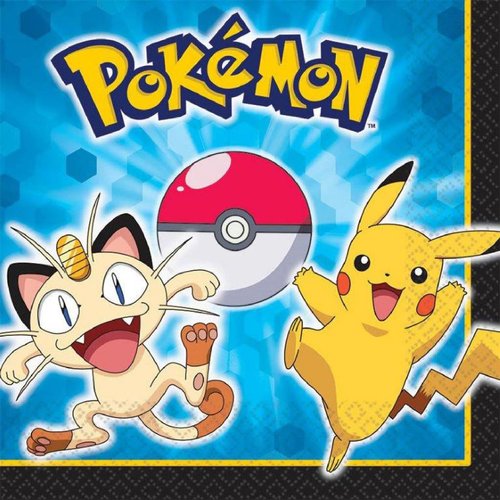 pokemon feestartikelen servetten (groot) pokemon feestartikelen servetten (groot)