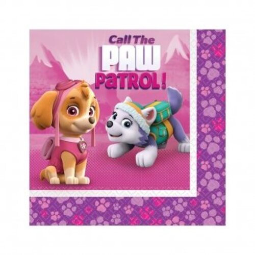 Roze Paw patrol servetten Roze Paw patrol servetten