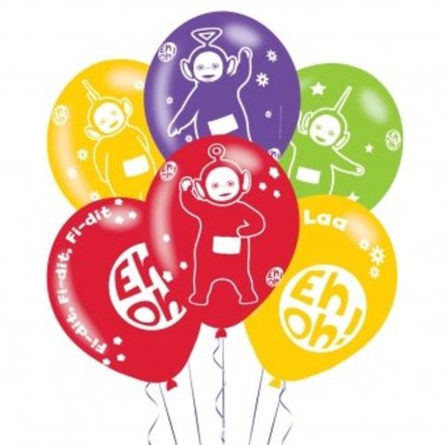 Teletubbies ballonnen 4 kleuren Teletubbies ballonnen 4 kleuren