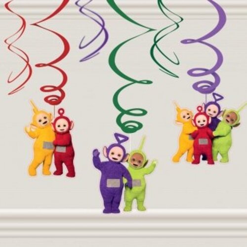 Teletubbies hangdecoratie 2x3 stuks Teletubbies hangdecoratie 2x3 stuks
