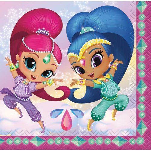 Shimmer en Shine feestartikelen servetten (groot ) Shimmer en Shine feestartikelen servetten (groot )