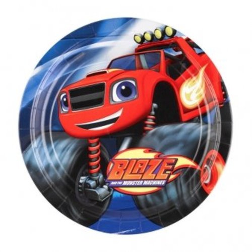 Blaze en de monster wielen feestartikelen ronde borden Blaze en de monster wielen feestartikelen ronde borden