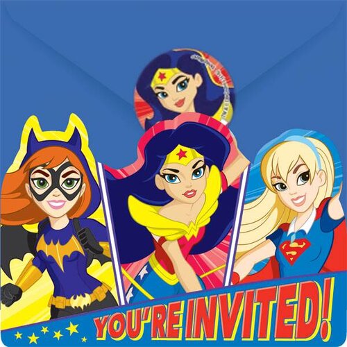 DC Super Hero Girls uitnodigingen DC Super Hero Girls uitnodigingen