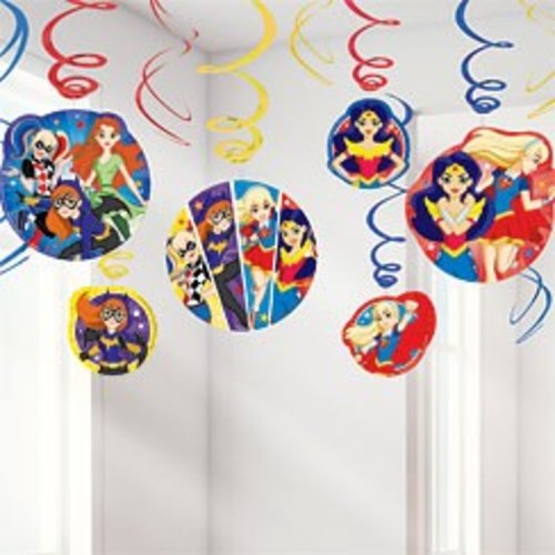 DC Super Hero Girls hangdecoratie (12 stuks) DC Super Hero Girls hangdecoratie (12 stuks)