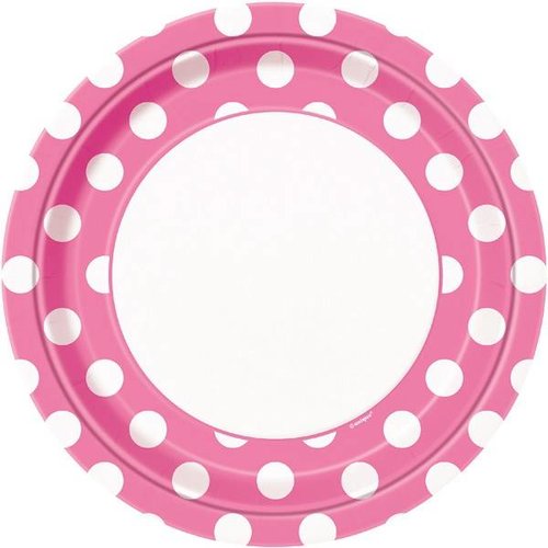 Roze stip borden groot Roze stip borden groot