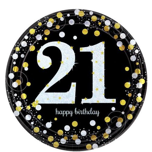 Gouden glitter borden leeftijd 21 Gouden glitter borden leeftijd 21