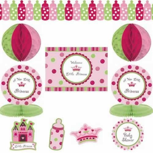 babyshower versiering meisje - roze - kroon babyshower versiering meisje - roze - kroon
