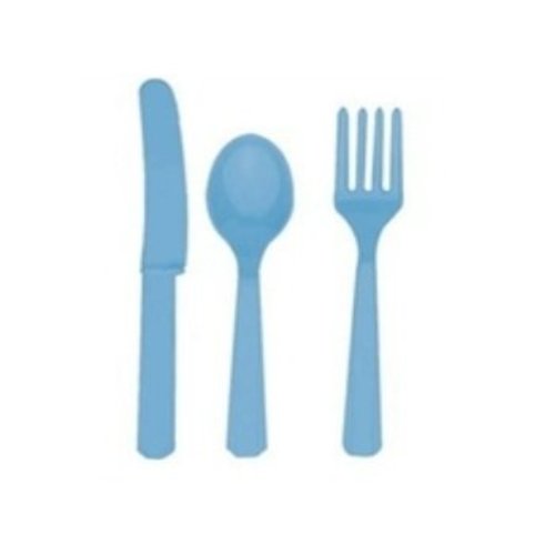 Bestek, 18 delig licht blauw Bestek, 18 delig licht blauw