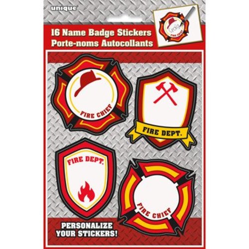 brandweerfeestje naam stickers brandweerfeestje naam stickers