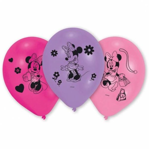Minnie Mouse 10 ballonnen (roze licht/donker en paars) Minnie Mouse 10 ballonnen (roze licht/donker en paars)