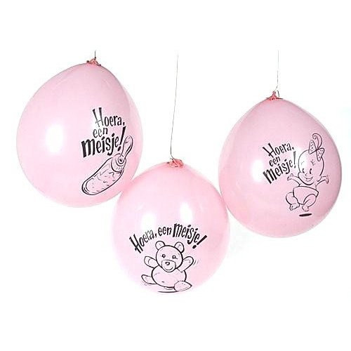Geboorte ballon meisje (10 stuks) Geboorte ballon meisje (10 stuks)