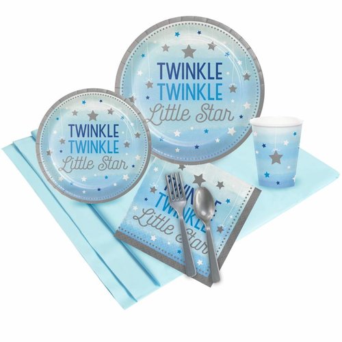 Twinkle Twinkle Little Star bleu 1e birthday party pack Twinkle Twinkle Little Star bleu 1e birthday party pack