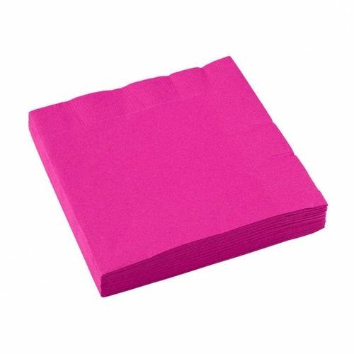 Servetten, knal roze 20 stuks Servetten, knal roze 20 stuks