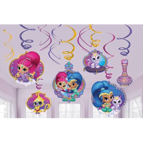 Shimmer en Shine feestartikelen slingers (hang) Shimmer en Shine feestartikelen slingers (hang)