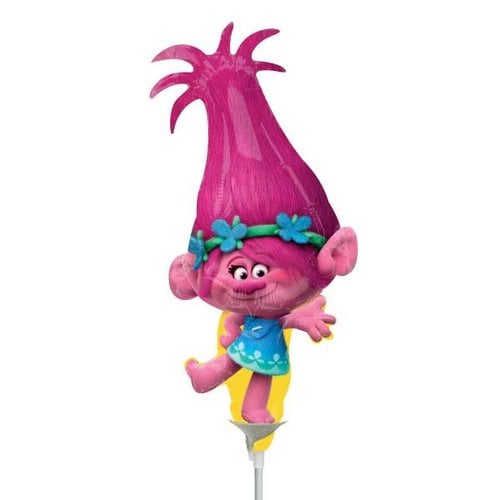 Trolls ballon Poppy, mini ballon gevuld met lucht Trolls ballon Poppy, mini ballon gevuld met lucht