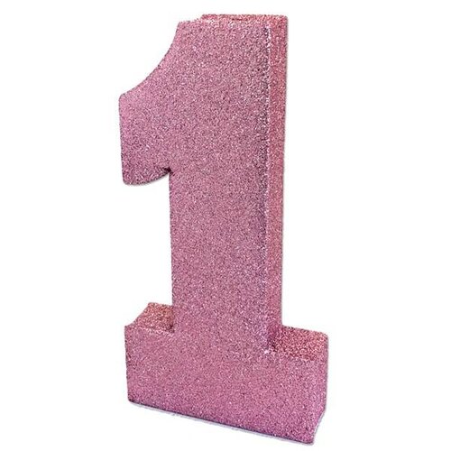 Roze staande 1 met glitters Roze staande 1 met glitters