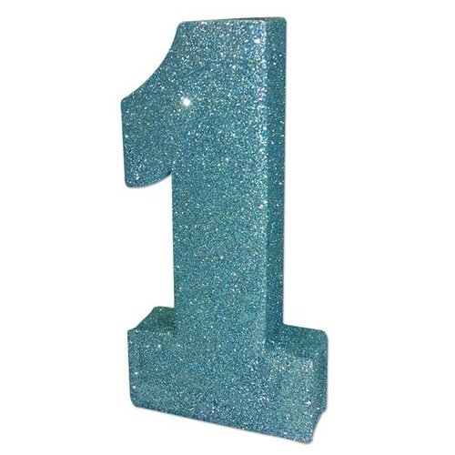 Blauwe staande 1 met glitters Blauwe staande 1 met glitters