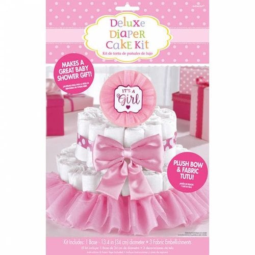 Luiertaart set de luxe voor meisje. Babyshower of kraamcadeau - Copy Luiertaart set de luxe voor meisje. Babyshower of kraamcadeau - Copy