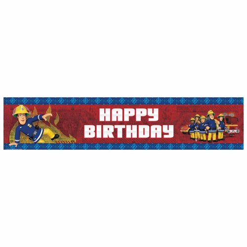 Brandweerman Sam versiering, foil banner 270 cm lang Brandweerman Sam versiering, foil banner 270 cm lang