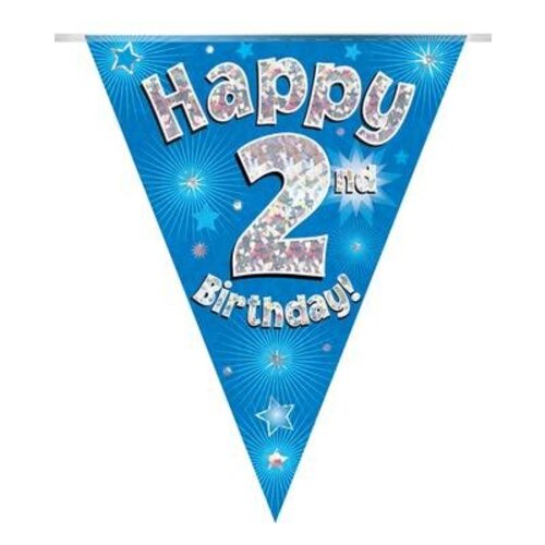 slinger 2 jaar jongen (vlaggenlijn hologram) slinger 2 jaar jongen (vlaggenlijn hologram)