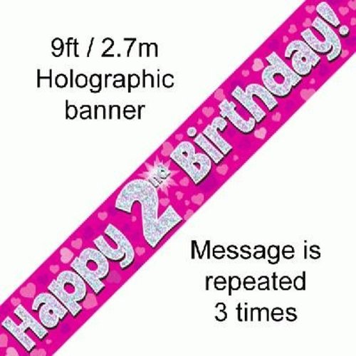 versiering 2 jaar roze banner met hartjes versiering 2 jaar roze banner met hartjes