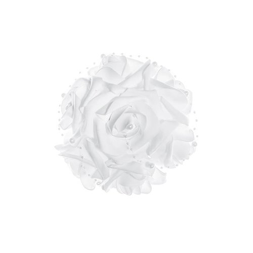 autoversiering bruiloft boeket rozen met parels wit 20cm. autoversiering bruiloft boeket rozen met parels wit 20cm.