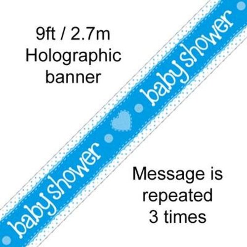 babyshower versiering banner blauw babyshower versiering banner blauw