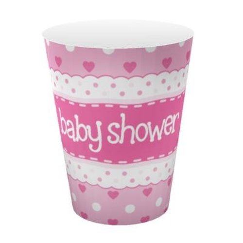 babyshower versiering bekers roze babyshower versiering bekers roze