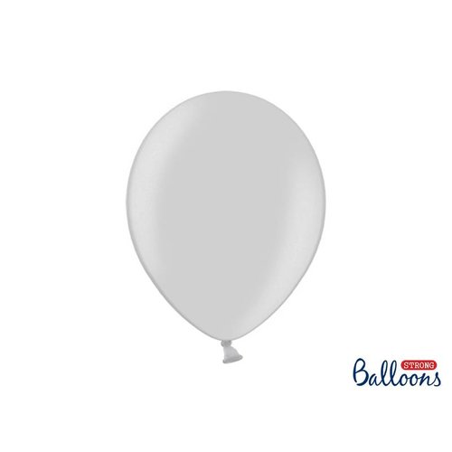 Premium ballonnen 30cm in mat, metallic en cristal. Grijs / zilver Premium ballonnen 30cm in mat, metallic en cristal. Grijs / zilver