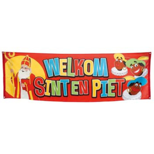 Spandoek "welkom Sint en Piet" Spandoek "welkom Sint en Piet"