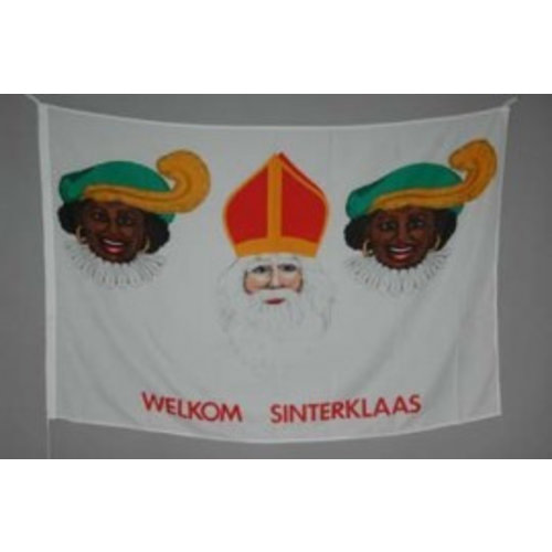 Vintage vlag Sint en zwarte Piet Vintage vlag Sint en zwarte Piet