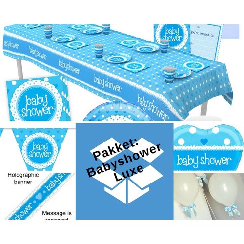 babyshower versiering jongen pakket blauw - pakket 5 babyshower versiering jongen pakket blauw - pakket 5