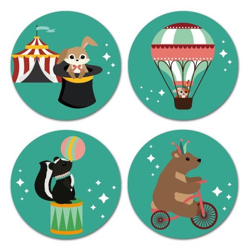 Oktoberdots Set Stickers Woodland Circus Oktoberdots Set Stickers Woodland Circus