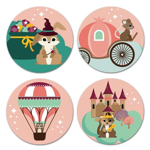Oktoberdots Set Stickers Woodland Sprookjes Oktoberdots Set Stickers Woodland Sprookjes