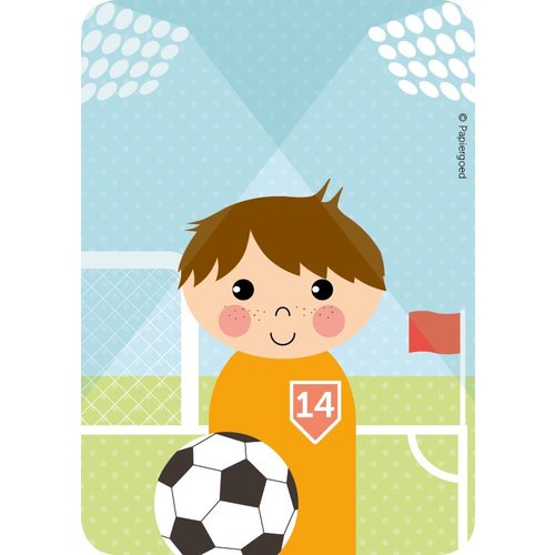 Papiergoed Uitnodigingen kinderfeestje Voetballer Papiergoed Uitnodigingen kinderfeestje Voetballer