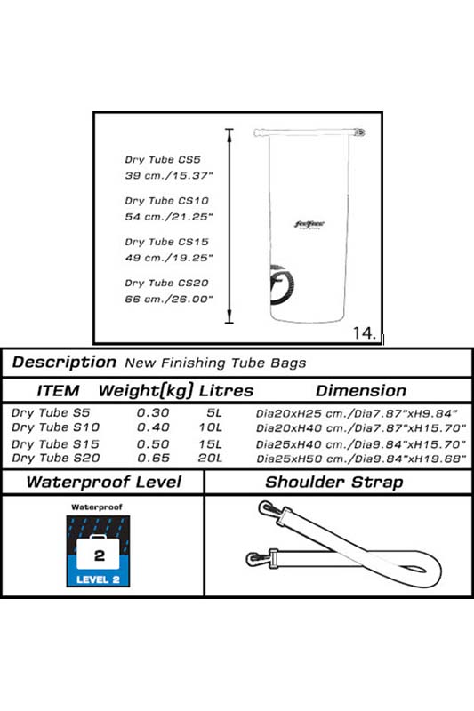 specificaties feelfree drytubes
