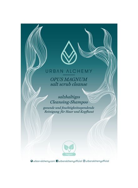 URBAN ALCHEMY OPUS MAGNUM salt scrub cleanse Acryl Aufsteller