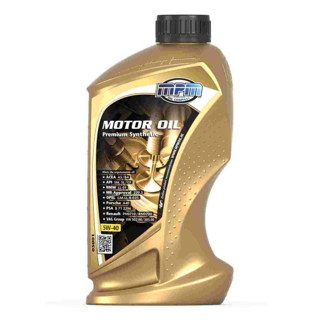 Mpm Oil Motorolie 5w 40 Premium Synthetisch 0800 Oliekopennl