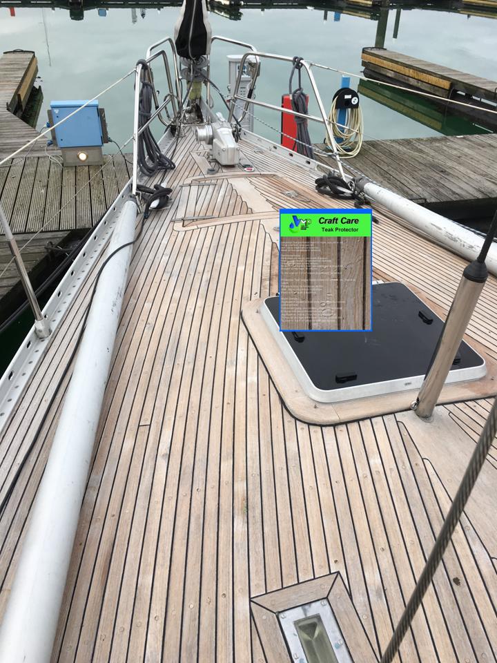 Teak protector on Trintella 44