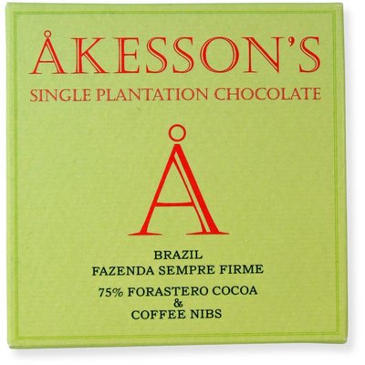 Akesson's Dunkle Schokolade 75% Brazil Sempre Firme mit Kaffee