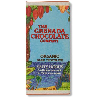 Grenada Chocolate Company Dunkle Bio-Schokolade 71% mit Salz - Salty-Licious