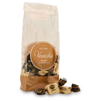 Venchi Dunkle Schokolade 75% Cubotti Cuor di Cacao