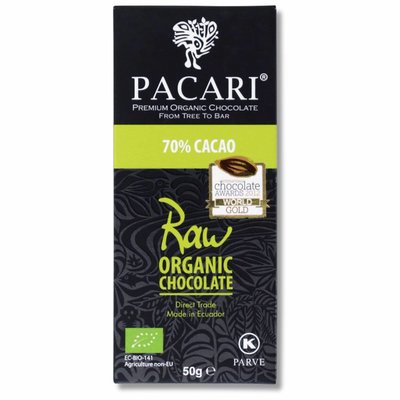 Pacari Dunkle Schokolade 70% Raw