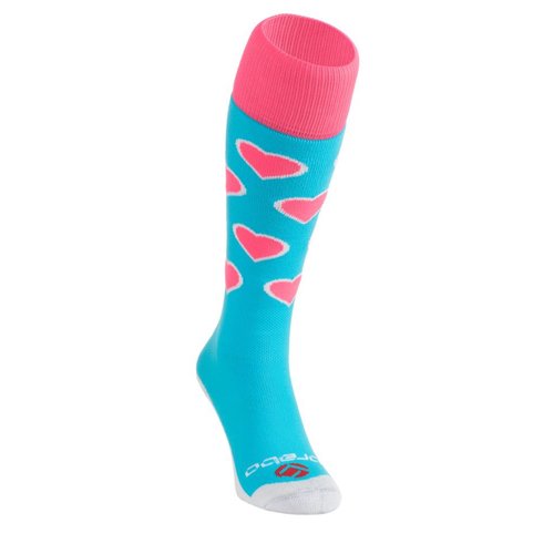 Brabo Sokken Hearts Aqua/Pink Brabo Sokken Hearts Aqua/Pink
