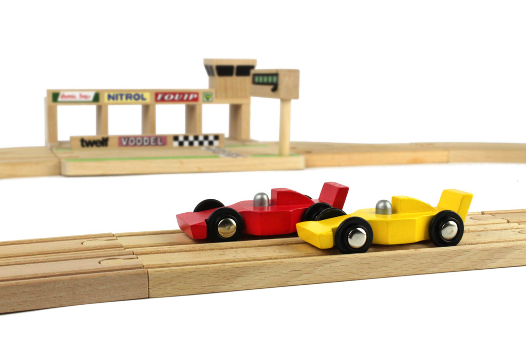 ikonic toys houten design race baan f1 auto hout