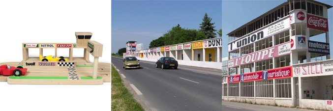 Jouet en bois inspire du circuit de F1 de Reims