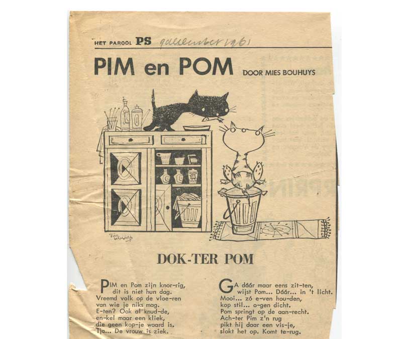 Pim en Pom in het Parool 9 december 1961 Mies Bouhuys Fiep Westendorp