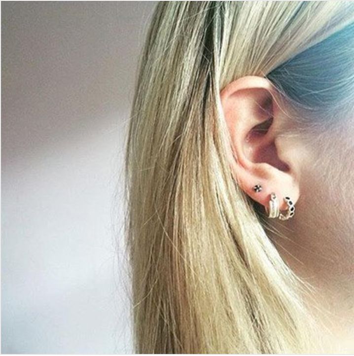 Earring Swarovski Clip Black Maisonnl Concept Bobby Rose Earring Swarovski Clip Black