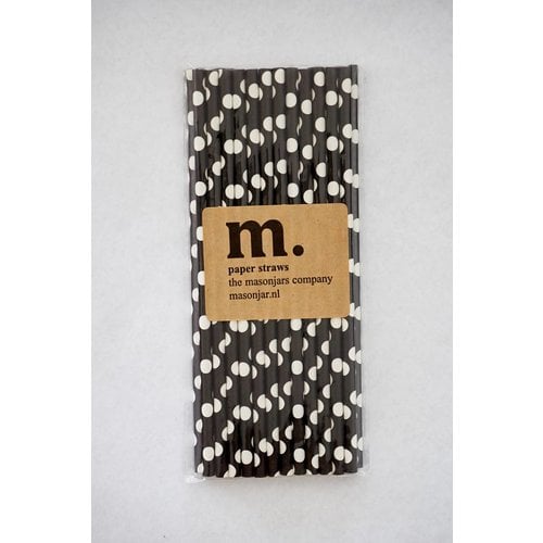 Masonjar Label 006 Papieren rietjes Black Dot Masonjar Label 006 Papieren rietjes Black Dot